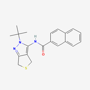 molecular formula C20H21N3OS B2771970 N-(2-叔丁基-4,6-二氢噻吩并[3,4-c]吡唑-3-基)萘-2-甲酸胺 CAS No. 361167-12-6