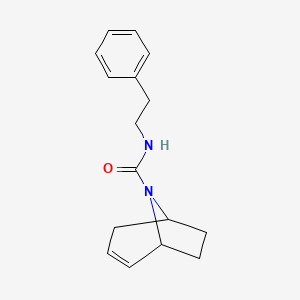 molecular formula C16H20N2O B2771977 (1R,5S)-N-phenethyl-8-azabicyclo[3.2.1]oct-2-ene-8-carboxamide CAS No. 1796948-06-5