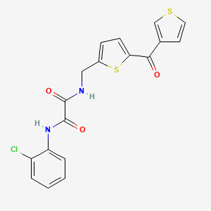 N1-(2-chlorophenyl)-N2-((5-(thiophene-3-carbonyl)thiophen-2-yl)methyl)oxalamide