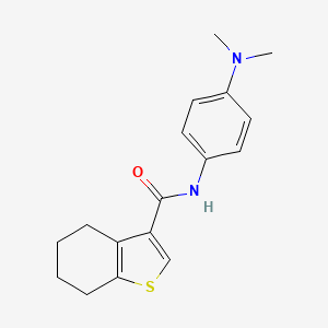molecular formula C17H20N2OS B2771986 N-[4-(dimethylamino)phenyl]-4,5,6,7-tetrahydro-1-benzothiophene-3-carboxamide CAS No. 627044-73-9