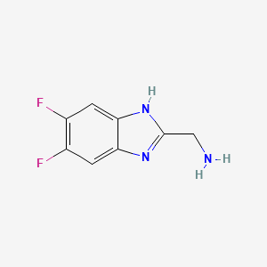 molecular formula C8H7F2N3 B2771987 2-(Aminomethyl)-5,6-difluorobenzimidazole CAS No. 1153806-77-9