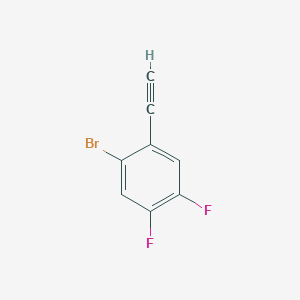molecular formula C8H3BrF2 B2771991 1-Bromo-2-ethynyl-4,5-difluorobenzene CAS No. 2229466-25-3
