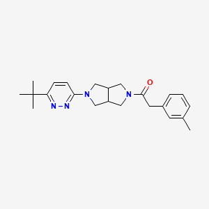 molecular formula C23H30N4O B2772003 1-[2-(6-Tert-butylpyridazin-3-yl)-1,3,3a,4,6,6a-hexahydropyrrolo[3,4-c]pyrrol-5-yl]-2-(3-methylphenyl)ethanone CAS No. 2415551-55-0