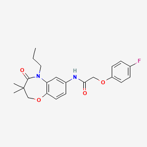 N-(3,3-dimethyl-4-oxo-5-propyl-2,3,4,5-tetrahydrobenzo[b][1,4]oxazepin-7-yl)-2-(4-fluorophenoxy)acetamide