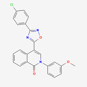 4-(3-(4-chlorophenyl)-1,2,4-oxadiazol-5-yl)-2-(3-methoxyphenyl)isoquinolin-1(2H)-one