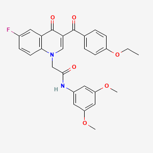 N-(3,5-dimethoxyphenyl)-2-[3-(4-ethoxybenzoyl)-6-fluoro-4-oxoquinolin-1-yl]acetamide