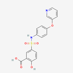 2-hydroxy-5-(N-(4-(pyridin-3-yloxy)phenyl)sulfamoyl)benzoic acid