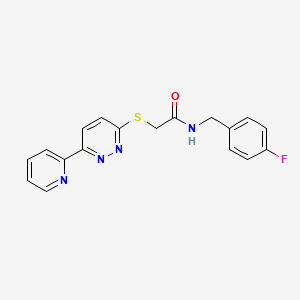 N-(4-fluorobenzyl)-2-((6-(pyridin-2-yl)pyridazin-3-yl)thio)acetamide