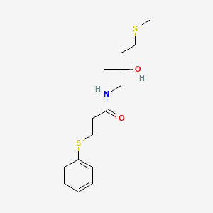N-(2-hydroxy-2-methyl-4-(methylthio)butyl)-3-(phenylthio)propanamide