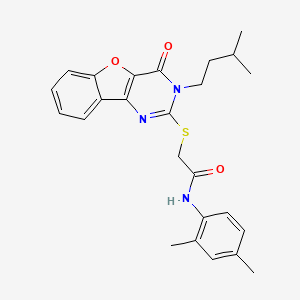N-(2,4-dimethylphenyl)-2-{[3-(3-methylbutyl)-4-oxo-3,4-dihydro[1]benzofuro[3,2-d]pyrimidin-2-yl]sulfanyl}acetamide