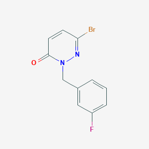 molecular formula C11H8BrFN2O B2772077 6-Bromo-2-(3-fluorobenzyl)pyridazin-3(2H)-one CAS No. 1822826-95-8