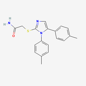 2-((1,5-di-p-tolyl-1H-imidazol-2-yl)thio)acetamide