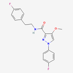 N-(4-fluorophenethyl)-1-(4-fluorophenyl)-4-methoxy-1H-pyrazole-3-carboxamide