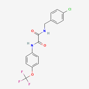 molecular formula C16H12ClF3N2O3 B2772088 N1-(4-chlorobenzyl)-N2-(4-(trifluoromethoxy)phenyl)oxalamide CAS No. 920186-90-9