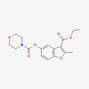Morpholine-4-carboxylic acid 3-ethoxycarbonyl-2-methyl-benzofuran-5-yl ester