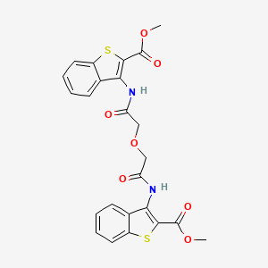 Methyl 3-[[2-[2-[(2-methoxycarbonyl-1-benzothiophen-3-yl)amino]-2-oxoethoxy]acetyl]amino]-1-benzothiophene-2-carboxylate