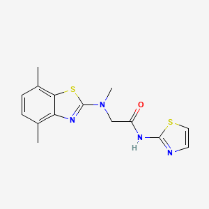 2-((4,7-dimethylbenzo[d]thiazol-2-yl)(methyl)amino)-N-(thiazol-2-yl)acetamide