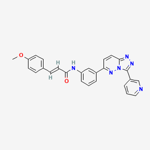 molecular formula C26H20N6O2 B2772104 (E)-3-(4-methoxyphenyl)-N-(3-(3-(pyridin-3-yl)-[1,2,4]triazolo[4,3-b]pyridazin-6-yl)phenyl)acrylamide CAS No. 1207062-00-7