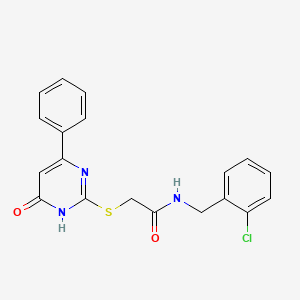 N-(2-chlorobenzyl)-2-((6-oxo-4-phenyl-1,6-dihydropyrimidin-2-yl)thio)acetamide