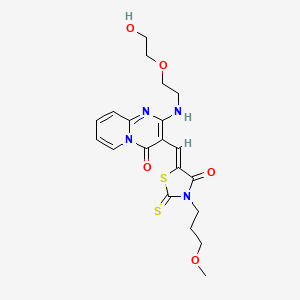 (Z)-5-((2-((2-(2-hydroxyethoxy)ethyl)amino)-4-oxo-4H-pyrido[1,2-a]pyrimidin-3-yl)methylene)-3-(3-methoxypropyl)-2-thioxothiazolidin-4-one