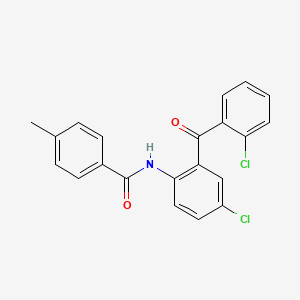 molecular formula C21H15Cl2NO2 B2772121 N-[4-chloro-2-(2-chlorobenzoyl)phenyl]-4-methylbenzamide CAS No. 289504-17-2