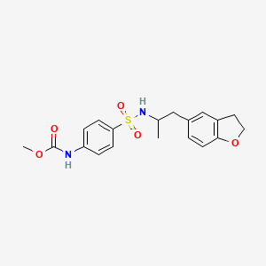 molecular formula C19H22N2O5S B2772132 methyl (4-(N-(1-(2,3-dihydrobenzofuran-5-yl)propan-2-yl)sulfamoyl)phenyl)carbamate CAS No. 2034541-72-3
