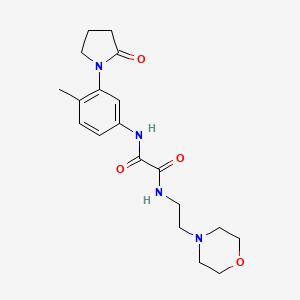 molecular formula C19H26N4O4 B2772136 N1-(4-甲基-3-(2-氧代吡咯烷-1-基)苯基)-N2-(2-吗啉基乙基)草酰胺 CAS No. 942012-42-2