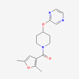 (2,5-Dimethylfuran-3-yl)(4-(pyrazin-2-yloxy)piperidin-1-yl)methanone