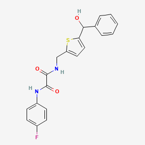 N1-(4-fluorophenyl)-N2-((5-(hydroxy(phenyl)methyl)thiophen-2-yl)methyl)oxalamide