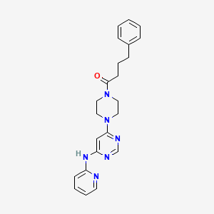 molecular formula C23H26N6O B2772142 4-苯基-1-(4-(6-(吡啶-2-基氨基)嘧啶-4-基)哌嗪-1-基)丁酮 CAS No. 1421505-82-9