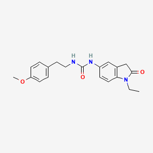 molecular formula C20H23N3O3 B2772144 1-(1-Ethyl-2-oxoindolin-5-yl)-3-(4-methoxyphenethyl)urea CAS No. 1171517-19-3