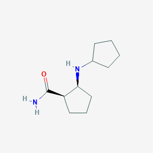 molecular formula C11H20N2O B2772173 (1R,2S)-2-(环戊基氨基)环戊烷-1-甲酰胺 CAS No. 1864003-16-6