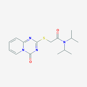 2-(4-oxopyrido[1,2-a][1,3,5]triazin-2-yl)sulfanyl-N,N-di(propan-2-yl)acetamide