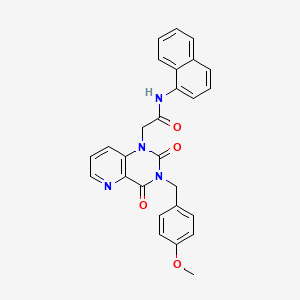 molecular formula C27H22N4O4 B2772181 2-(3-(4-methoxybenzyl)-2,4-dioxo-3,4-dihydropyrido[3,2-d]pyrimidin-1(2H)-yl)-N-(naphthalen-1-yl)acetamide CAS No. 923147-05-1