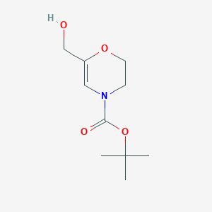 molecular formula C10H17NO4 B2772184 tert-butyl 6-(hydroxymethyl)-3,4-dihydro-2H-oxazine-4-carboxylate CAS No. 2225136-78-5