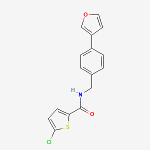 molecular formula C16H12ClNO2S B2772185 5-氯-N-(4-(呋喃-3-基)苄基)噻吩-2-甲酰胺 CAS No. 2034296-83-6