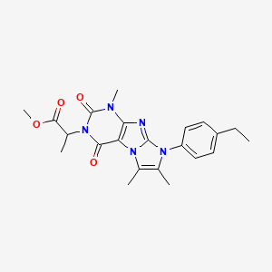 methyl 2-(8-(4-ethylphenyl)-1,6,7-trimethyl-2,4-dioxo-1H-imidazo[2,1-f]purin-3(2H,4H,8H)-yl)propanoate