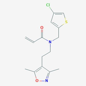 N-[(4-Chlorothiophen-2-yl)methyl]-N-[2-(3,5-dimethyl-1,2-oxazol-4-yl)ethyl]prop-2-enamide