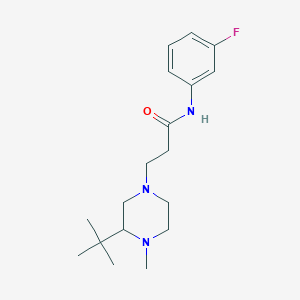 3-(3-tert-butyl-4-methylpiperazin-1-yl)-N-(3-fluorophenyl)propanamide
