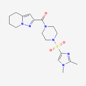 (4-((1,2-dimethyl-1H-imidazol-4-yl)sulfonyl)piperazin-1-yl)(4,5,6,7-tetrahydropyrazolo[1,5-a]pyridin-2-yl)methanone