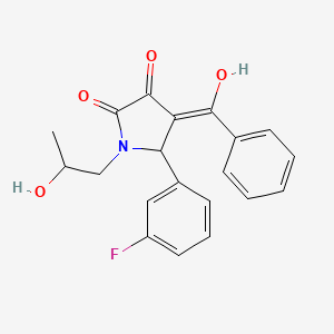 4-benzoyl-5-(3-fluorophenyl)-3-hydroxy-1-(2-hydroxypropyl)-1H-pyrrol-2(5H)-one