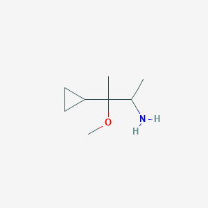 molecular formula C8H17NO B2772207 3-Cyclopropyl-3-methoxybutan-2-amine CAS No. 1909313-38-7