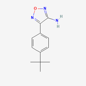 molecular formula C12H15N3O B2772215 4-(4-Tert-butylphenyl)-1,2,5-oxadiazol-3-amine CAS No. 1092335-94-8