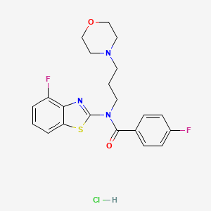 4-fluoro-N-(4-fluorobenzo[d]thiazol-2-yl)-N-(3-morpholinopropyl)benzamide hydrochloride