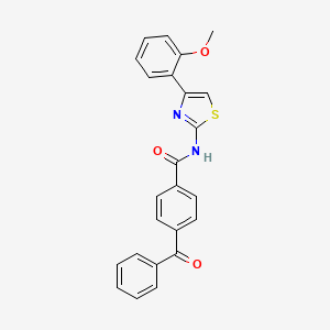 molecular formula C24H18N2O3S B2772221 4-benzoyl-N-[4-(2-methoxyphenyl)-1,3-thiazol-2-yl]benzamide CAS No. 312743-81-0