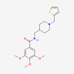 3,4,5-trimethoxy-N-((1-(thiophen-2-ylmethyl)piperidin-4-yl)methyl)benzamide