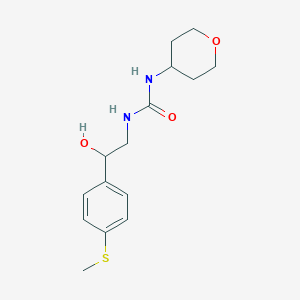 molecular formula C15H22N2O3S B2772231 1-(2-羟基-2-(4-(甲硫基)苯基)乙基)-3-(四氢-2H-吡喃-4-基)脲 CAS No. 2034569-81-6