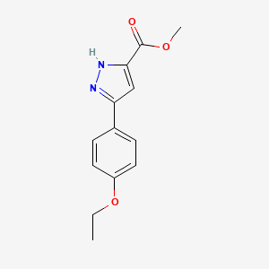 molecular formula C13H14N2O3 B2772257 methyl 3-(4-ethoxyphenyl)-1H-pyrazole-5-carboxylate CAS No. 879454-35-0