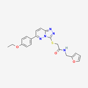 molecular formula C20H19N5O3S B2772259 2-((6-(4-乙氧苯基)-[1,2,4]三唑并[4,3-b]吡啶-3-基)硫)-N-(呋喃-2-基甲基)乙酰胺 CAS No. 895459-95-7