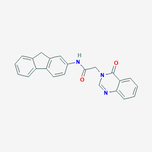 molecular formula C23H17N3O2 B277227 N-(9H-fluoren-2-yl)-2-(4-oxoquinazolin-3(4H)-yl)acetamide 